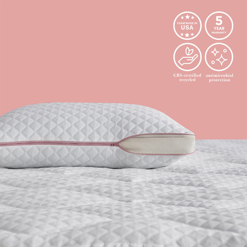 nue by Novaform Gel Memory Foam Plush Cooling Pillow & Reviews Wayfair